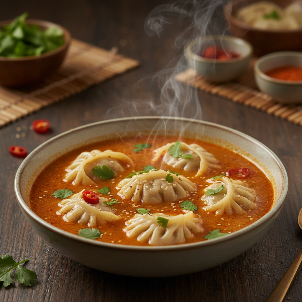 Chicken jhol momo