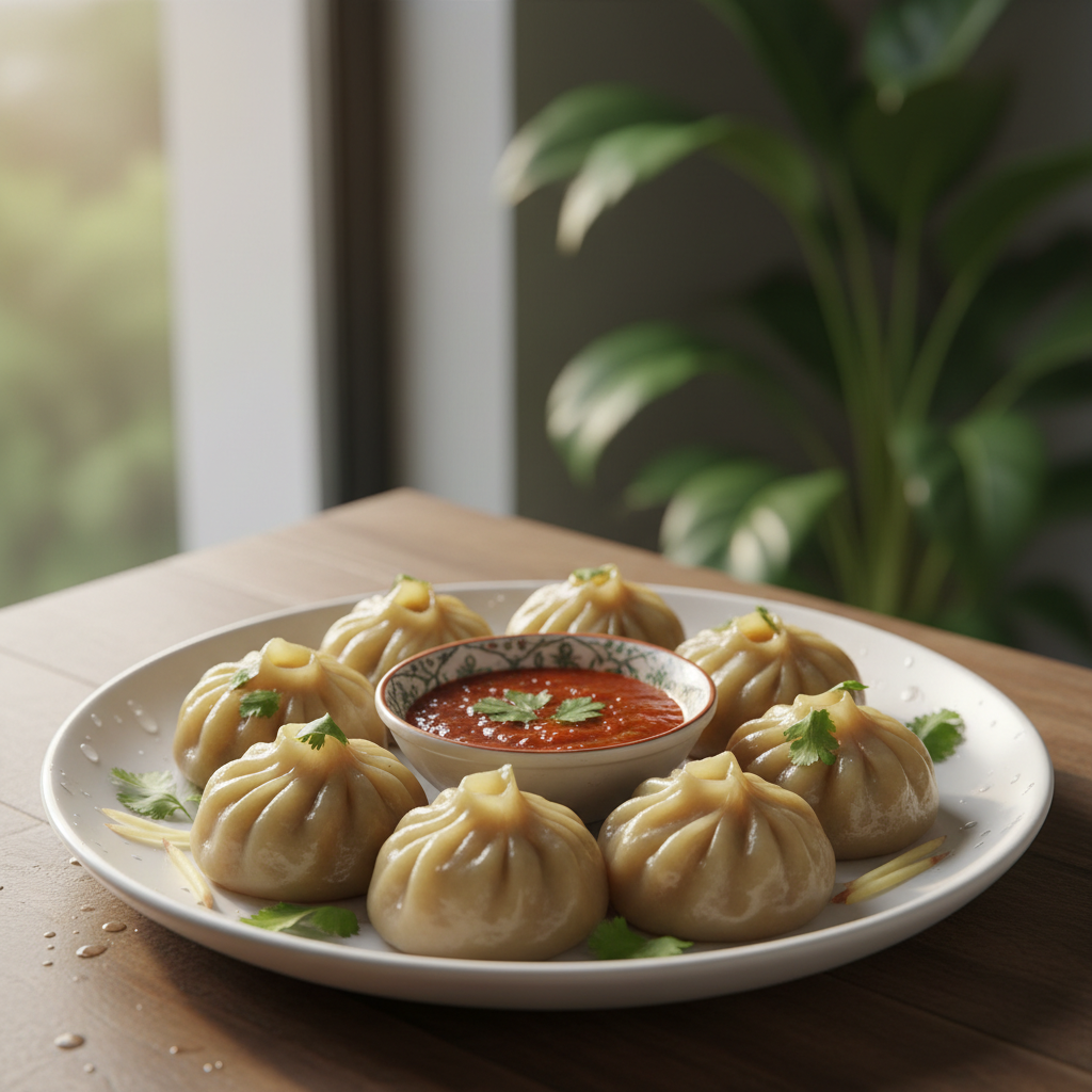 Steamed vegetable momos